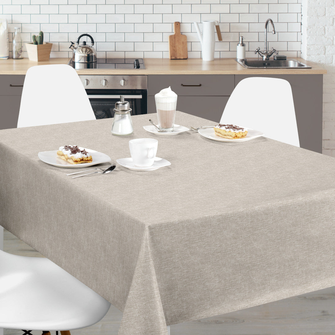 Nordfavn Fine Texture Linen – Lätt präglad rund vaxduk med fint linnelook