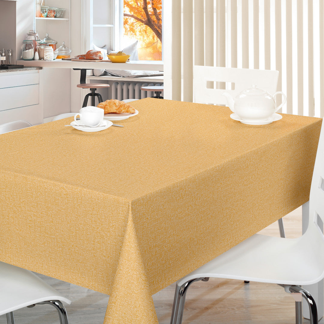 Nordfavn Fine Weave Mustard – Slät vaxduk med diskret textilkänsla miljö