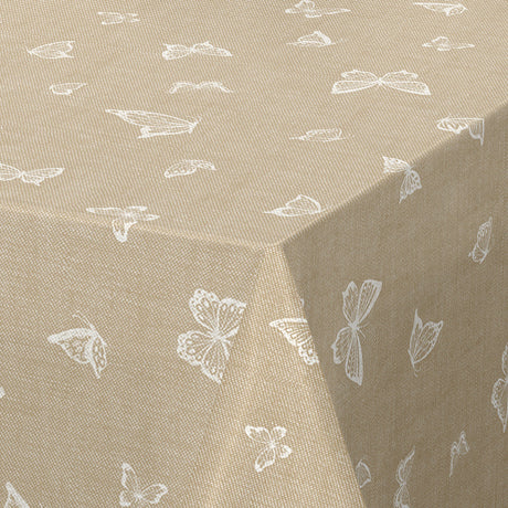Nordfavn Mariposas Beige – Vaxduk med fjärilar, hörn
