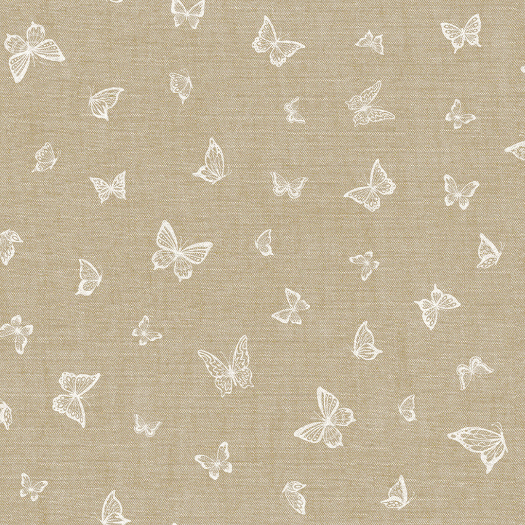 Nordfavn Mariposas Beige – Vaxduk med fjärilar, mönster