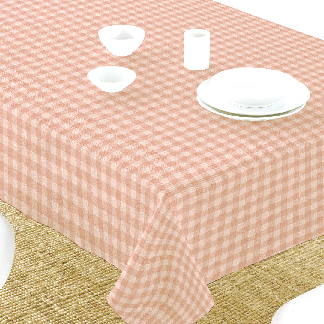 Nordfavn Mols Dämpad Terrakotta – Textilduk med rutor, bord