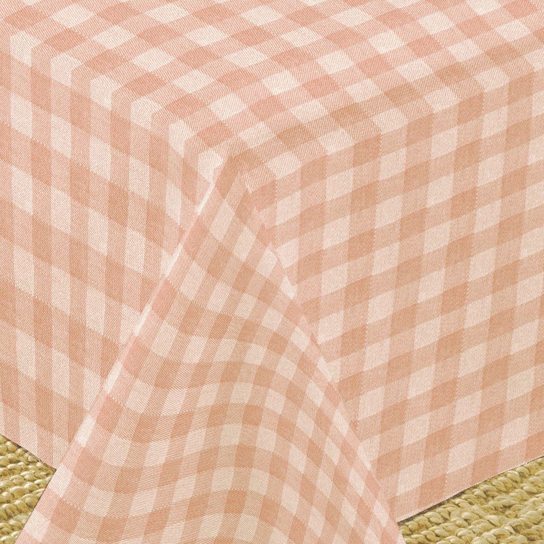 Nordfavn Mols Dämpad Terrakotta – Textilduk med rutor, hörn