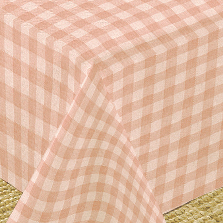 Nordfavn Mols Dämpad Terrakotta – Textilduk med rutor, hörn