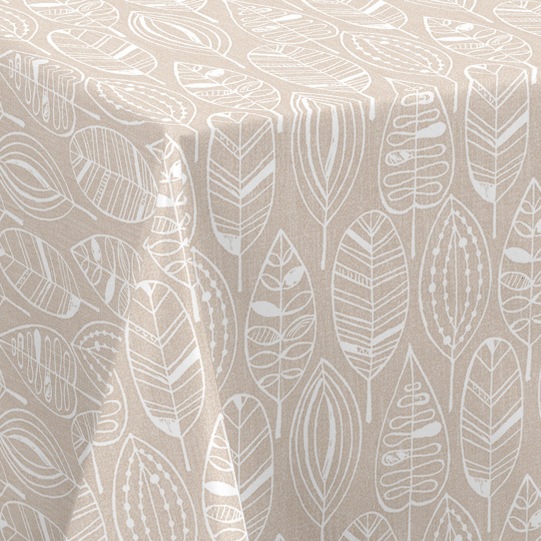 Nordfavn Nordic Leaf Sand – Vaxduk med stiliserat bladmönster hörn