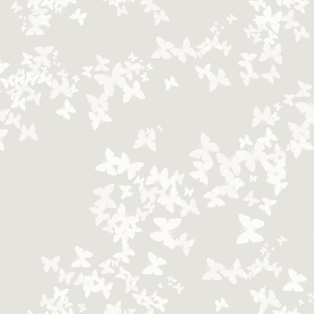 Nordfavn Papillons Pärlemorsvit – Vaxduk med vita fjärilar, mönster
