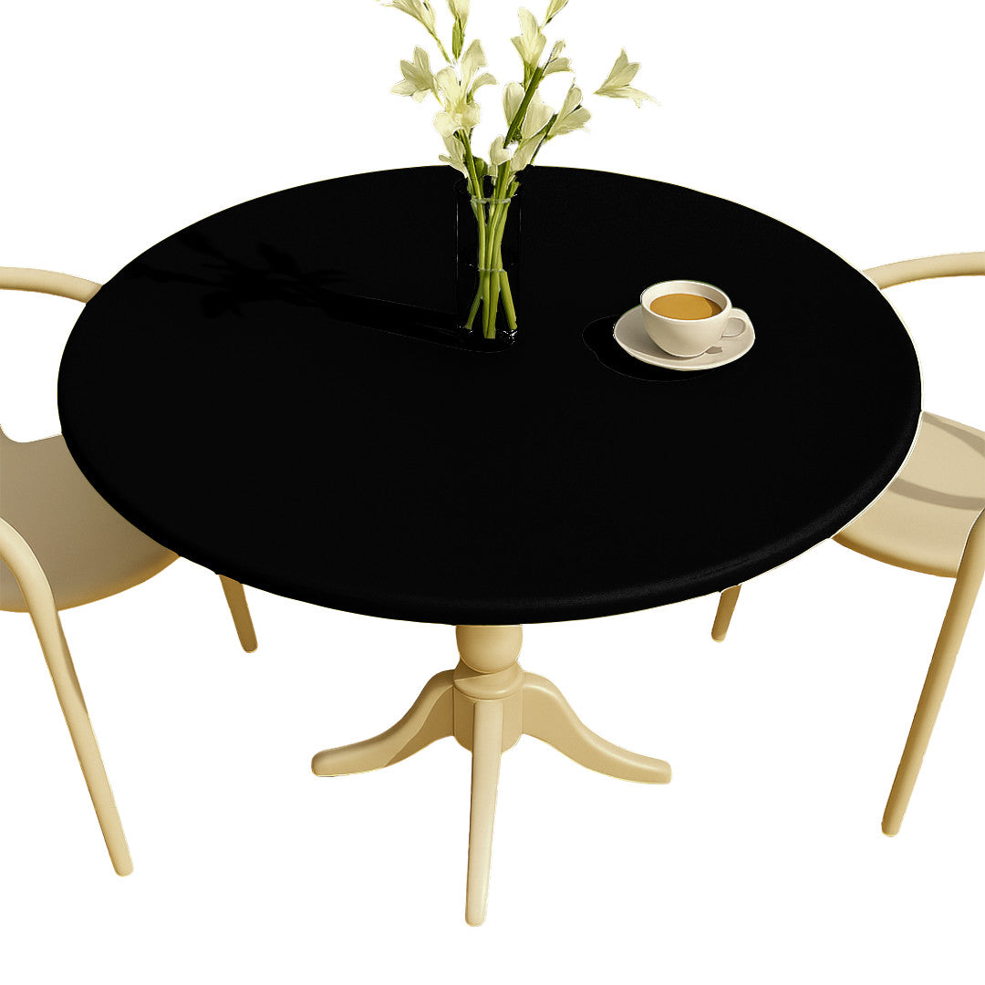 Nordfavn Uni Pirate Black - Enfärgad rund vaxduk med resår