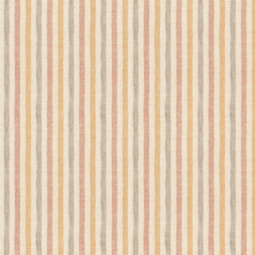 Nordfavn Pitiusa Solgul och Terrakotta – Textilvaxduk med små tvärränder