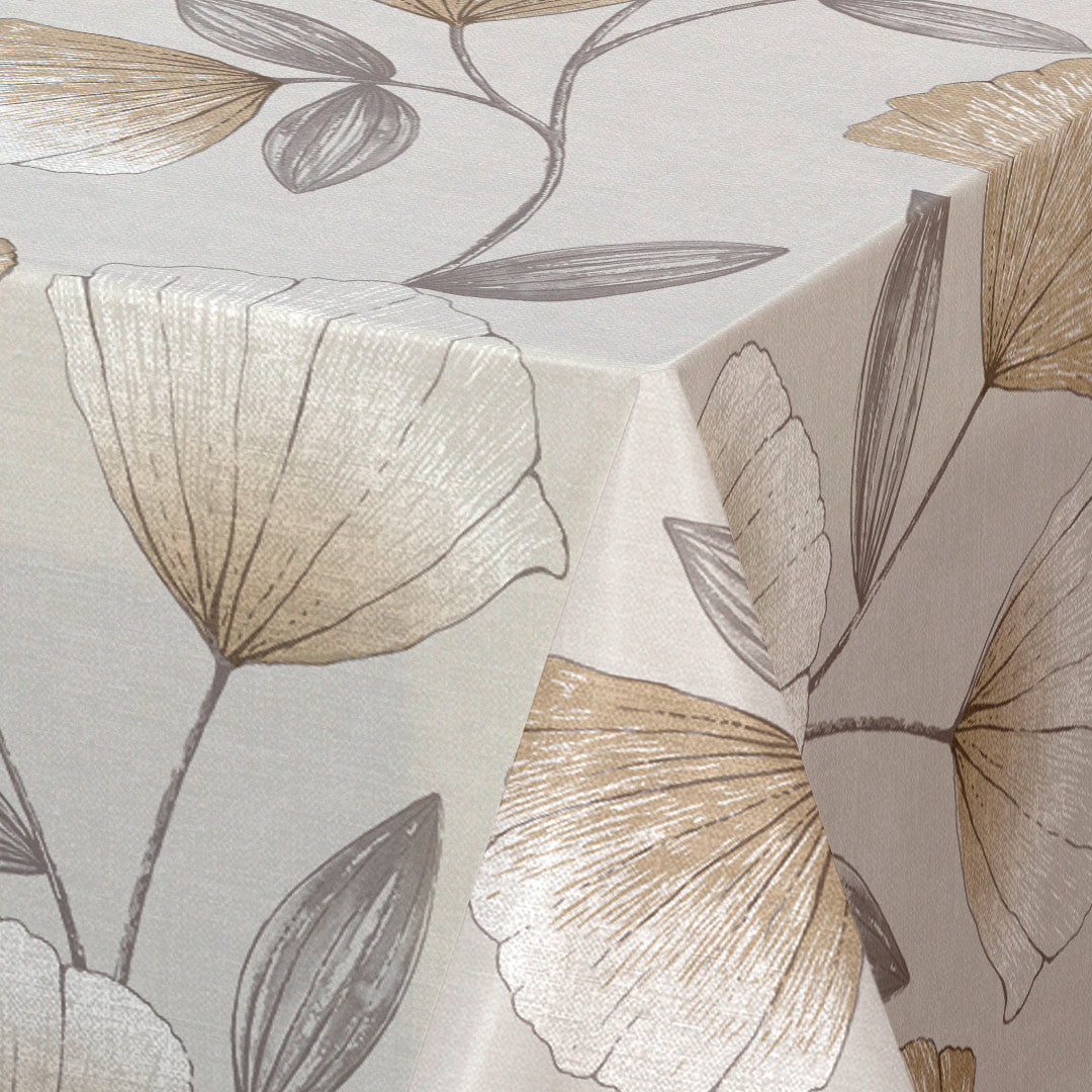Nordfavn Shell Flower Beige – Duk med mjukt botaniskt uttryck, hörn