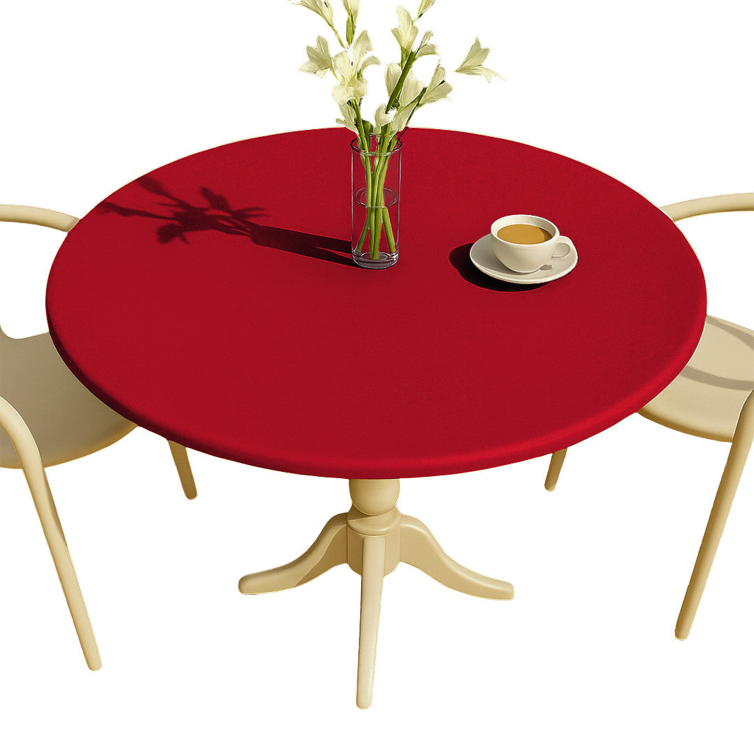 Nordfavn Uni Tango Röd - Enfärgad halvblank vaxduk med resår