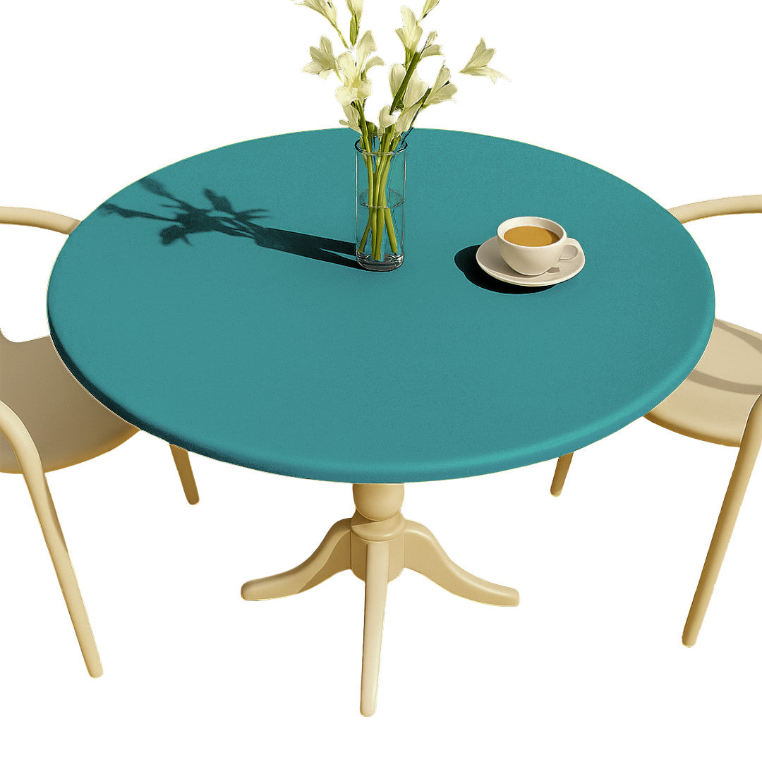 Nordfavn Uni Canard Blå - Enfärgad rund vaxduk med resår