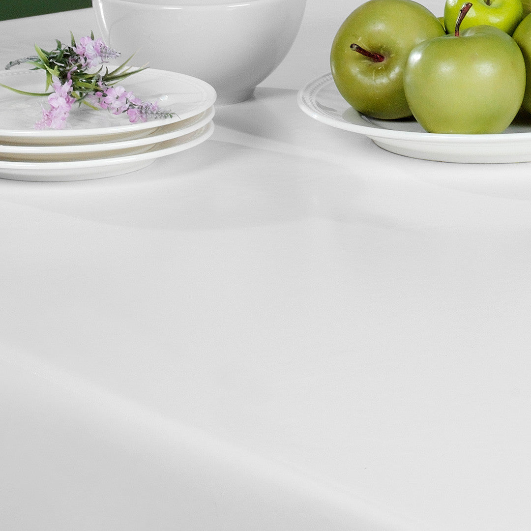 Nordfavn Uni Vit - Enfärgad halvblank vaxduk, detaljer