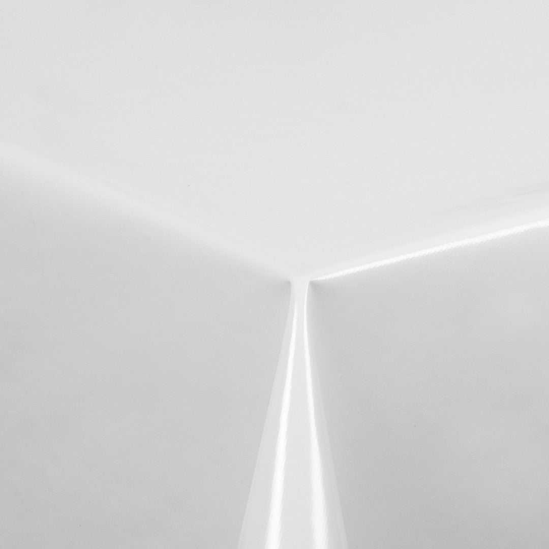 Nordfavn Uni Vit - Enfärgad halvblank vaxduk, hörn