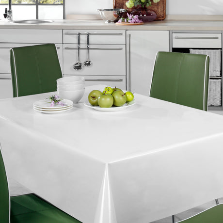 Nordfavn Uni Vit - Enfärgad halvblank vaxduk, miljö