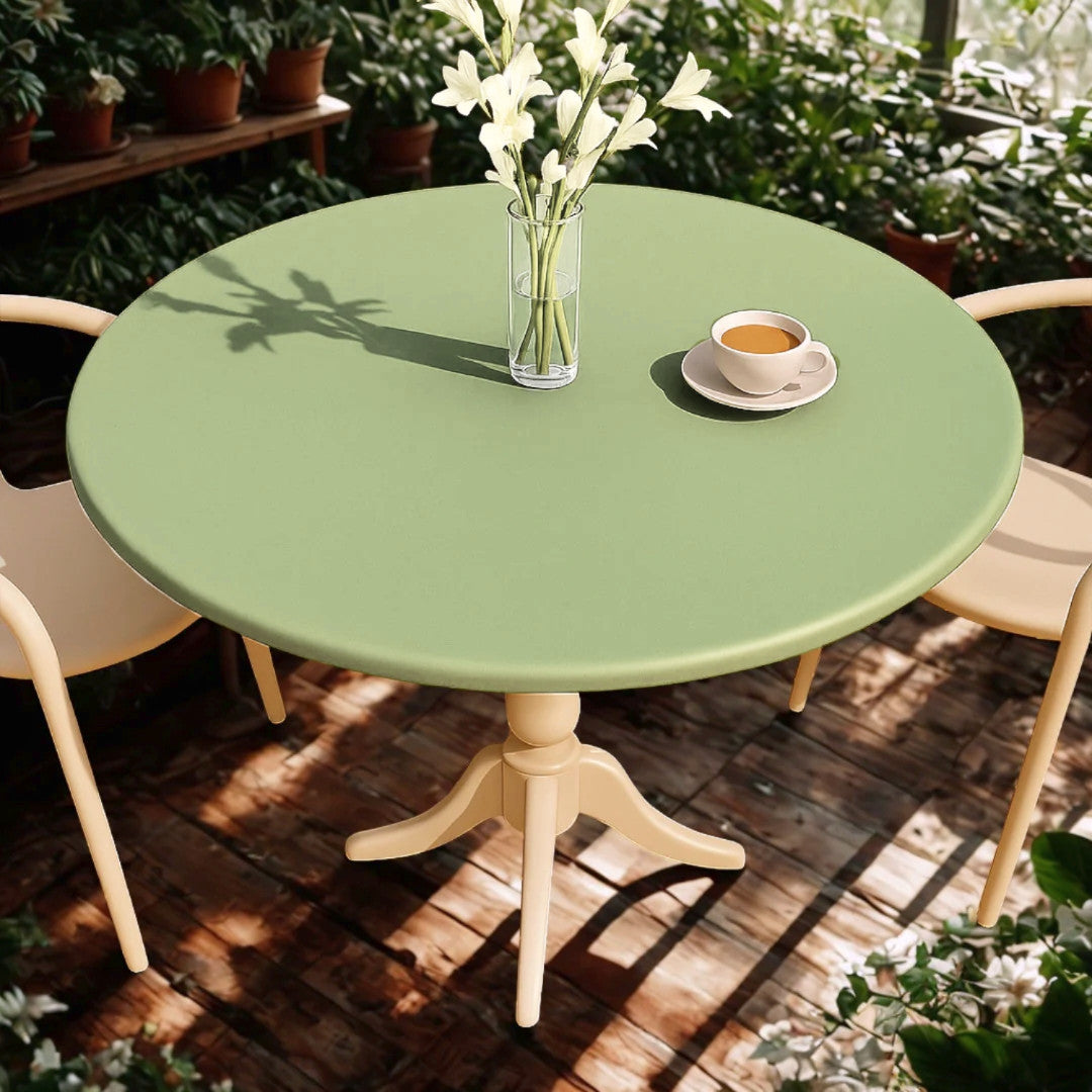 Nordfavn Laurel Green – Enfärgad halvblank vaxduk, resår