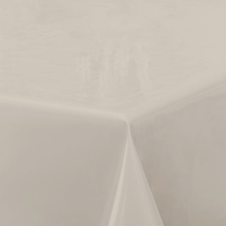 Nordfavn Uni Aske Beige - Enfärgad halvblank vaxduk, hörn