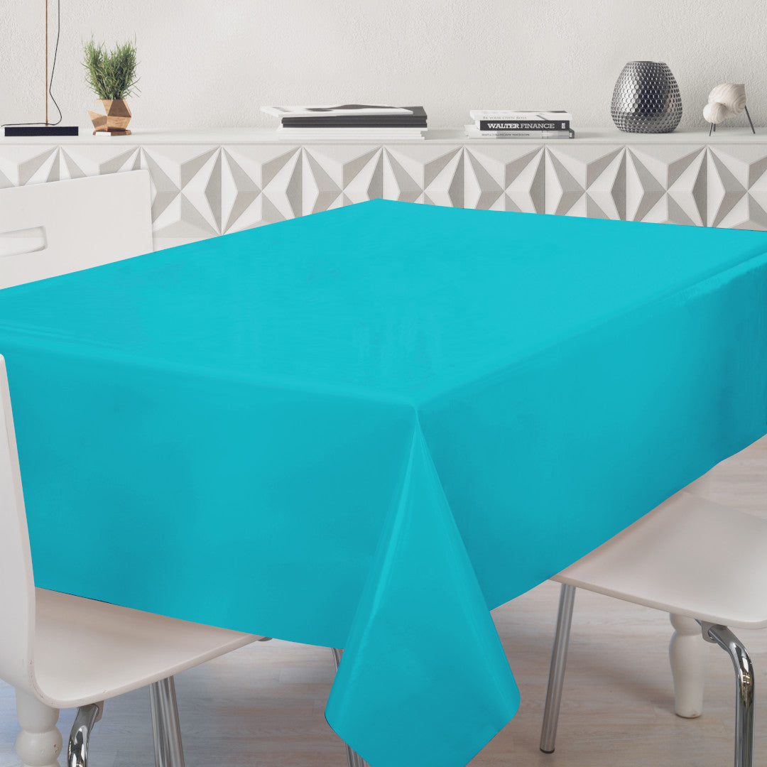 Nordfavn Uni Atoll Blå - Enfärgad halvblank vaxduk, miljö