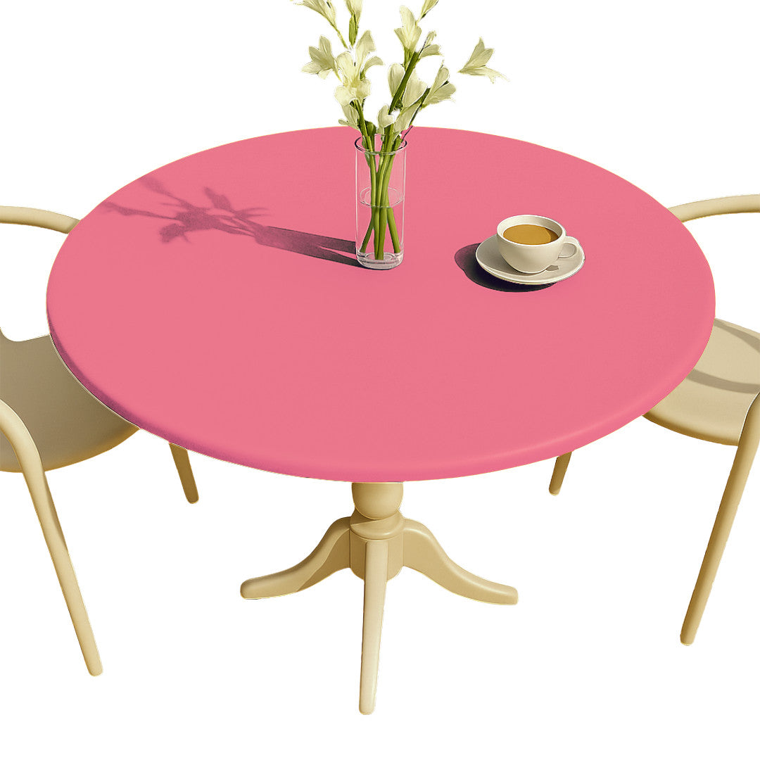 Nordfavn Uni Rose Pink - Enfärgad rund vaxduk med resår