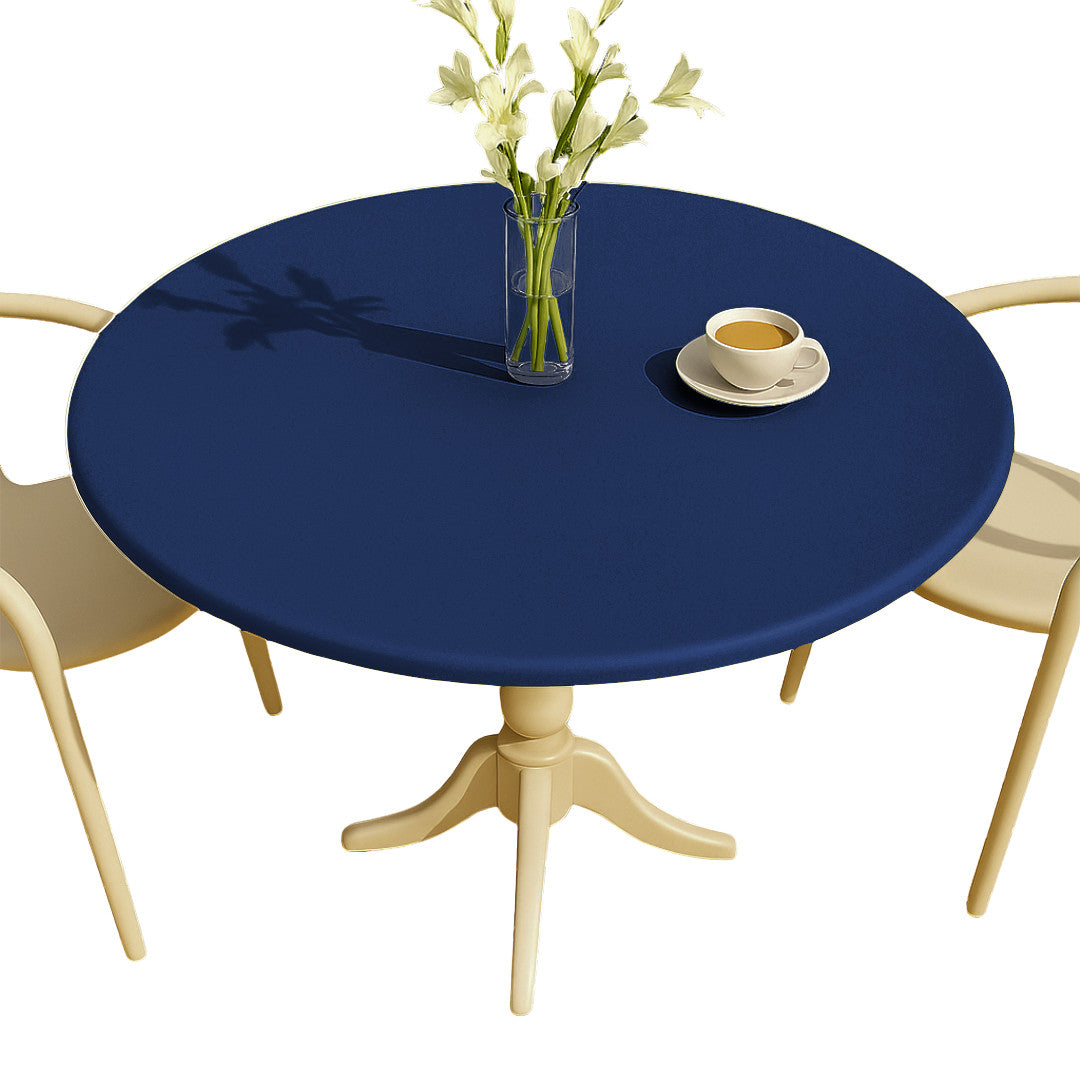 Nordfavn Uni Sailor Blå - Enfärgad rund vaxduk med resår