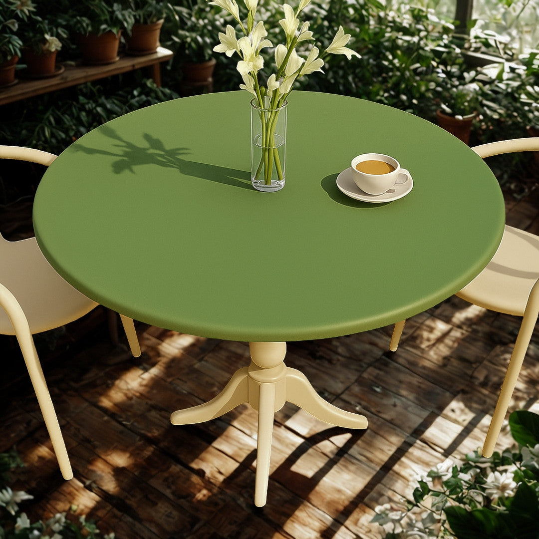 Nordfavn Uni Skogsgrön - Enfärgad halvblank vaxduk