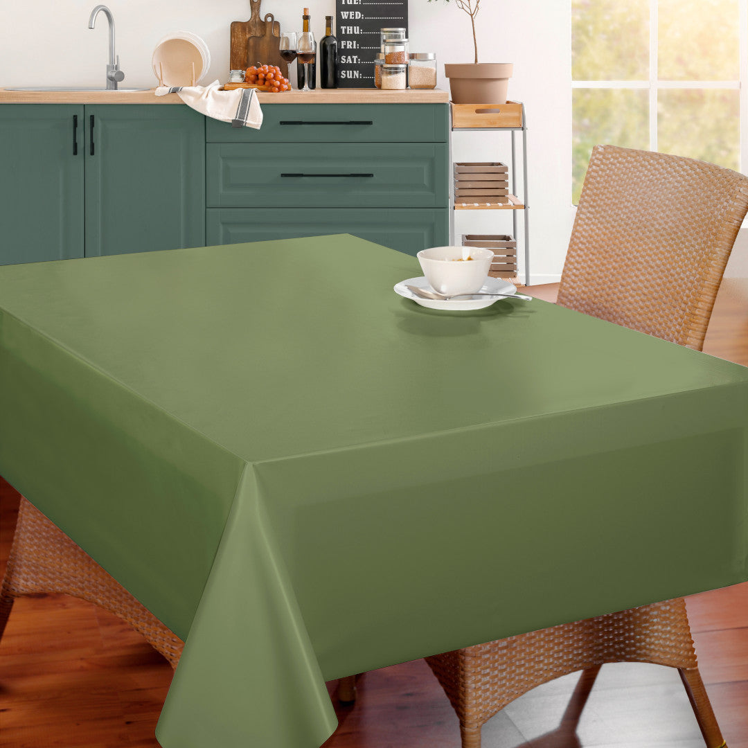 Nordfavn Uni Skogsgrön - Enfärgad halvblank vaxduk, miljö