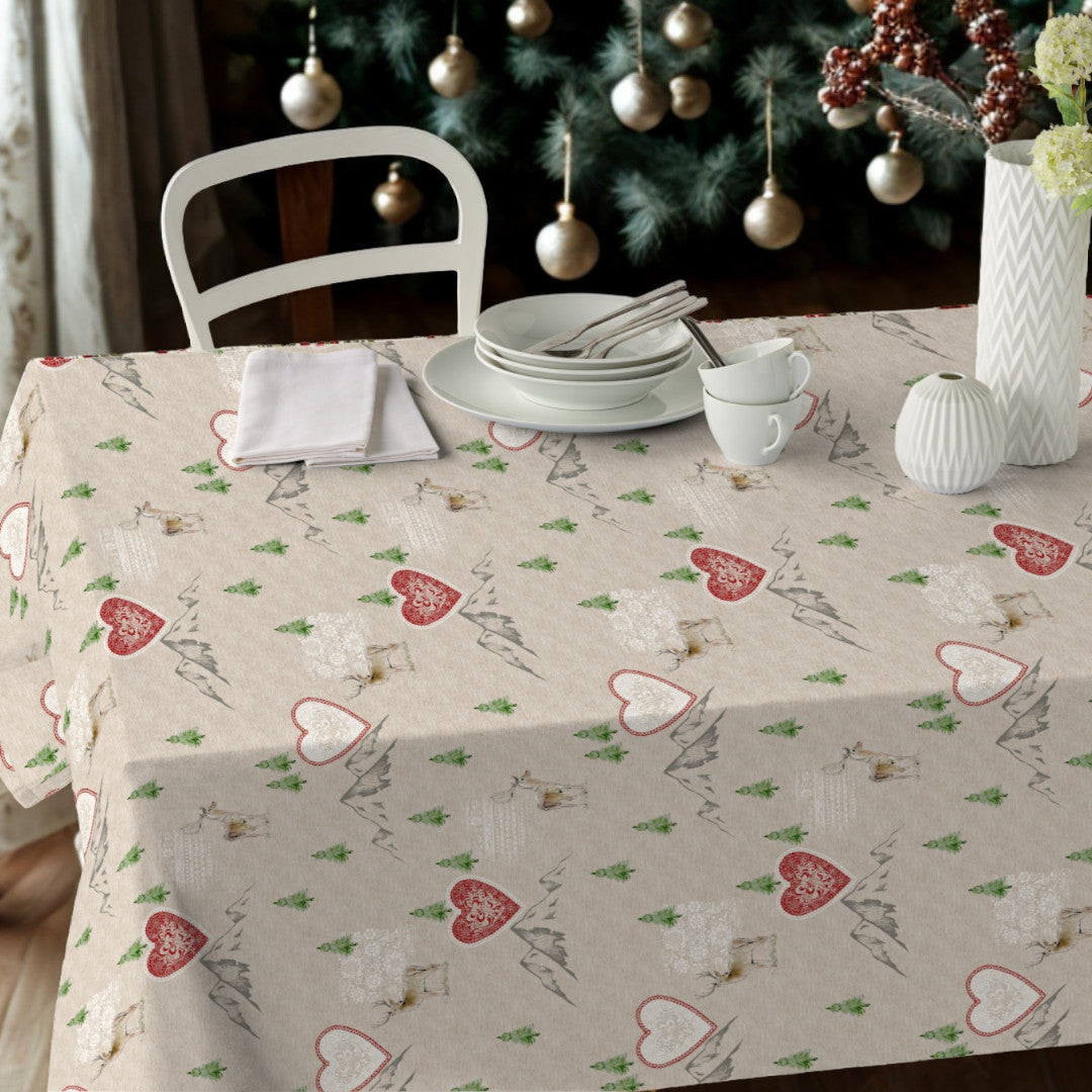 Nordfavn Vixen – Jultextilduk med renar och nordisk natur