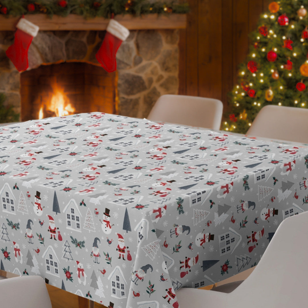 Nordic Winter – julvaxduk med motiv i skandinavisk stil