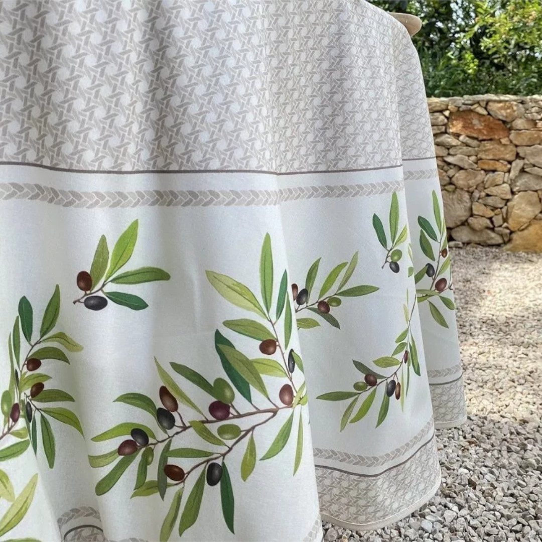 Nyons Amande - Rund provenceduk Ø 180, närbild