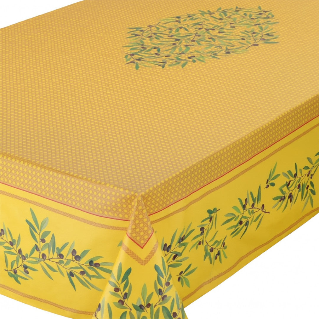 Nyons Gul - Rektangulär akrylbelagd provenceduk 150 x 250, hörn