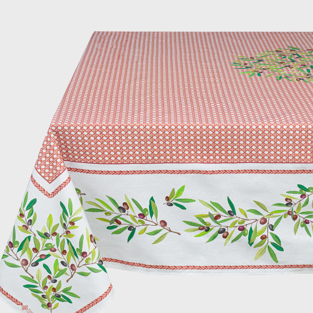 Nyons Terrakotta – Rektangulär provenceduk 155 x 250 cm