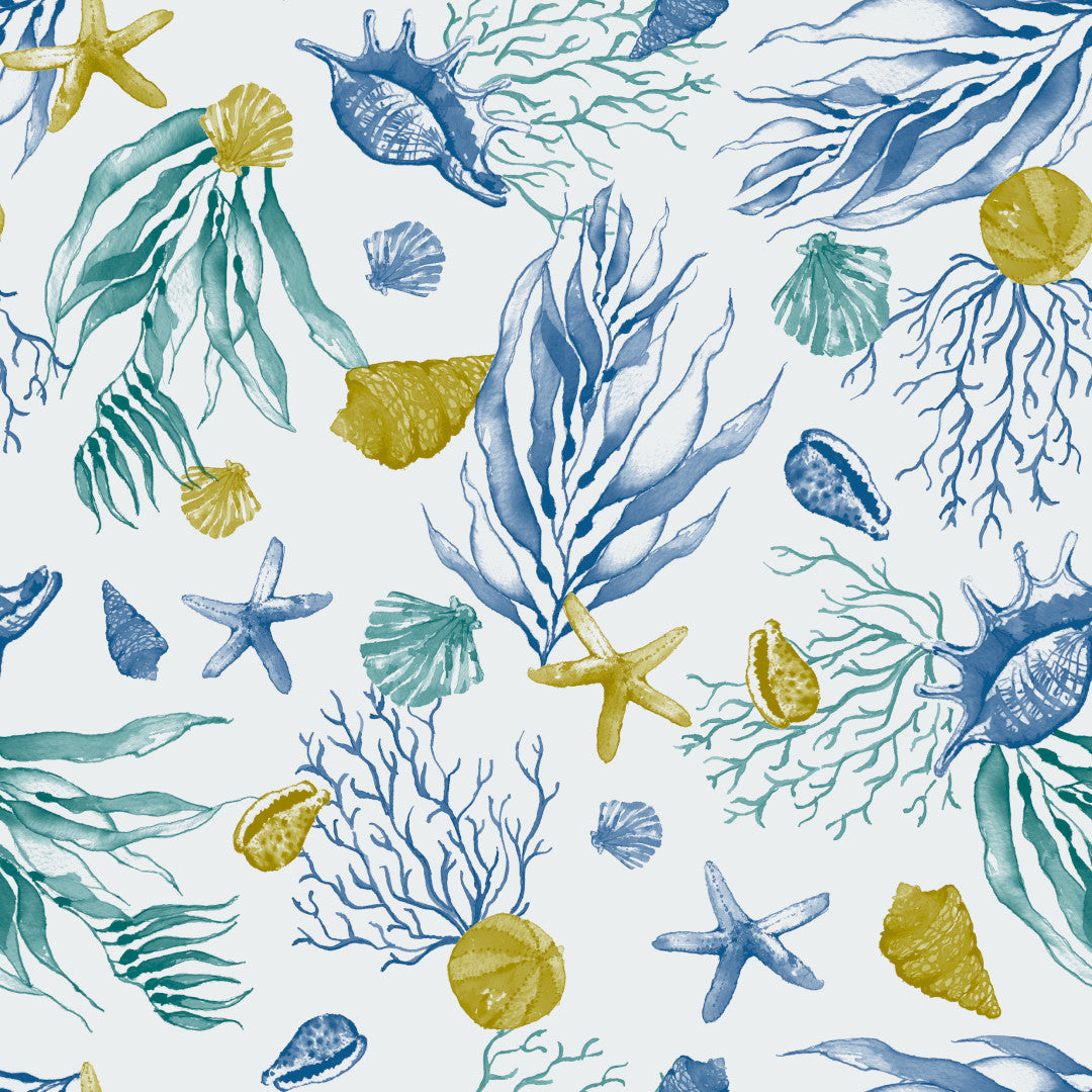 Odeta - Extra kraftig vaxduk med marint mönster, mönster