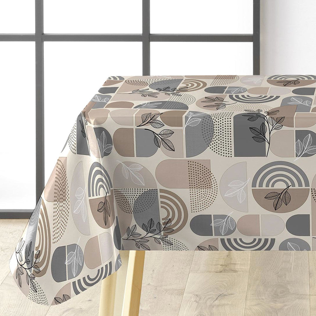 Ovaline Bladform - Vaxduk med nordisk geometri och organiska detaljer, hörn