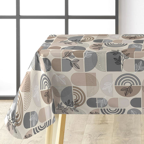 Ovaline Bladform - Vaxduk med nordisk geometri och organiska detaljer, hörn