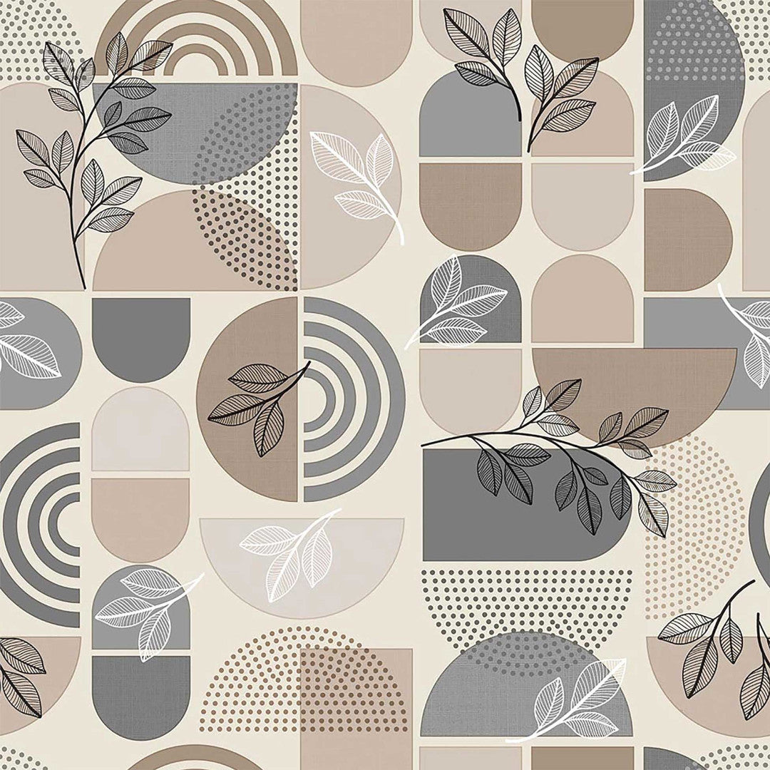 Ovaline Bladform - Vaxduk med nordisk geometri och organiska detaljer, mönster