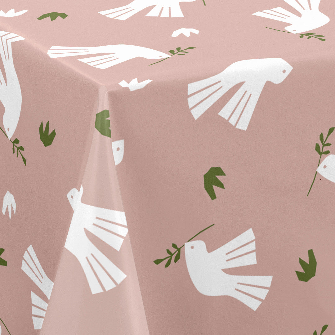 Peace is in the Air Rosenwood – Lola vaxduk med grafiskt fågelmotiv