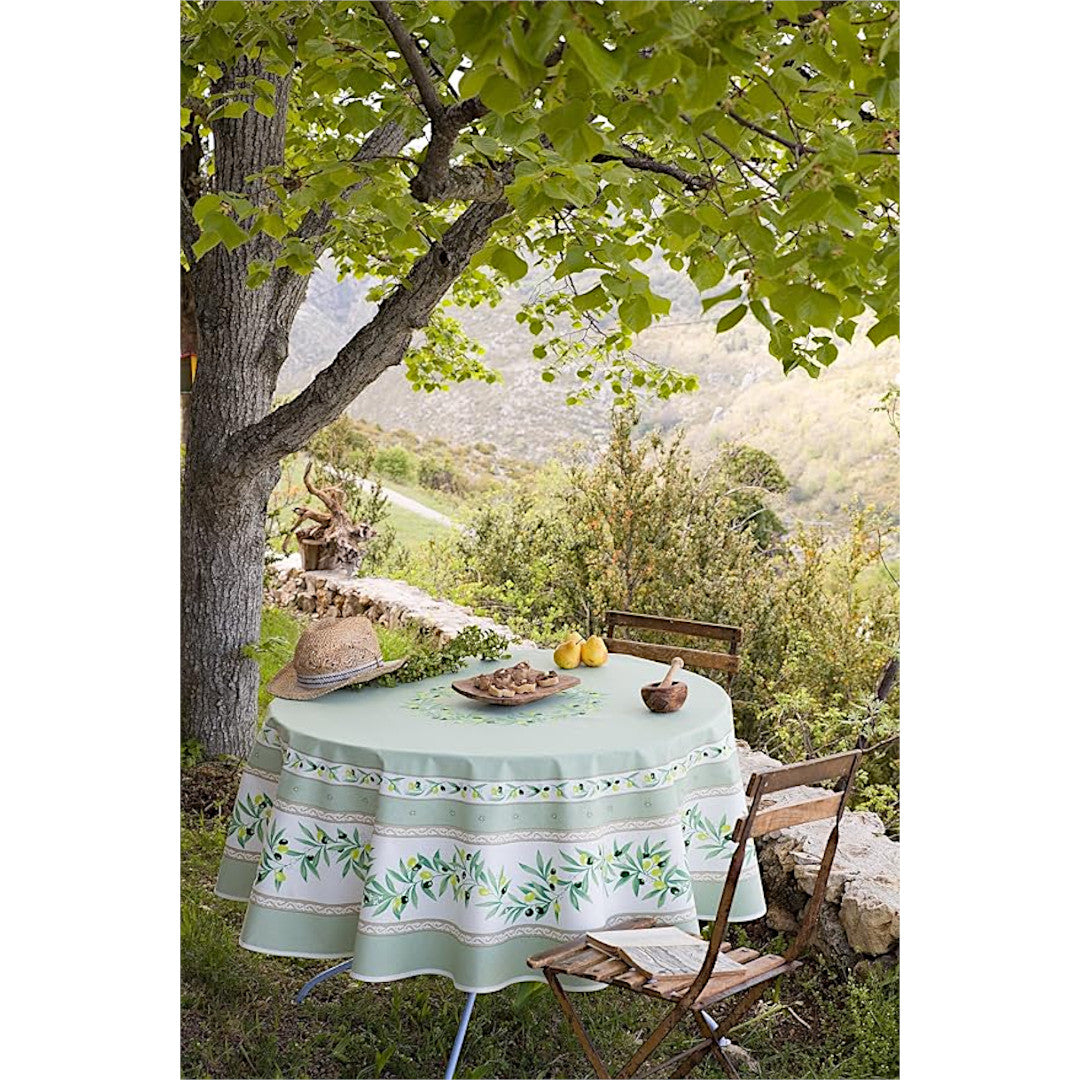 Ramatuelle Grön - Rund provenceduk Ø 180, miljö