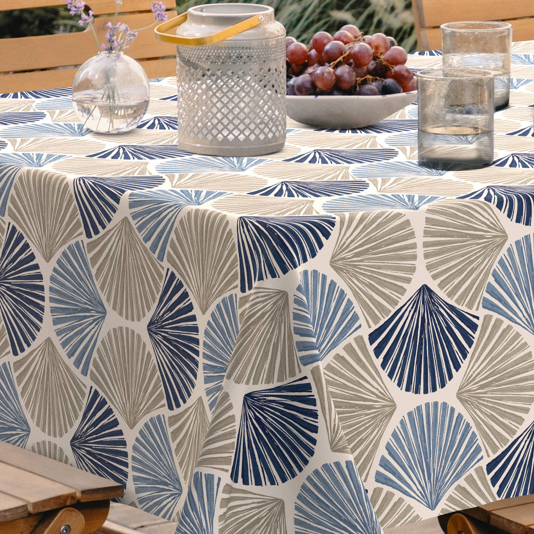 Seashells – Extra kraftig vaxduk med snäckmönster, hörn