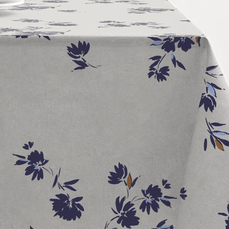 Silhouette Cloud Grey - Södahl textilvaxduk i 100 % bomull med glidskydd, mönster