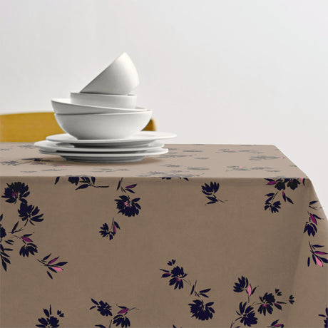 Silhouette Taupe - Södahl textilvaxduk i 100 % bomull med glidskydd