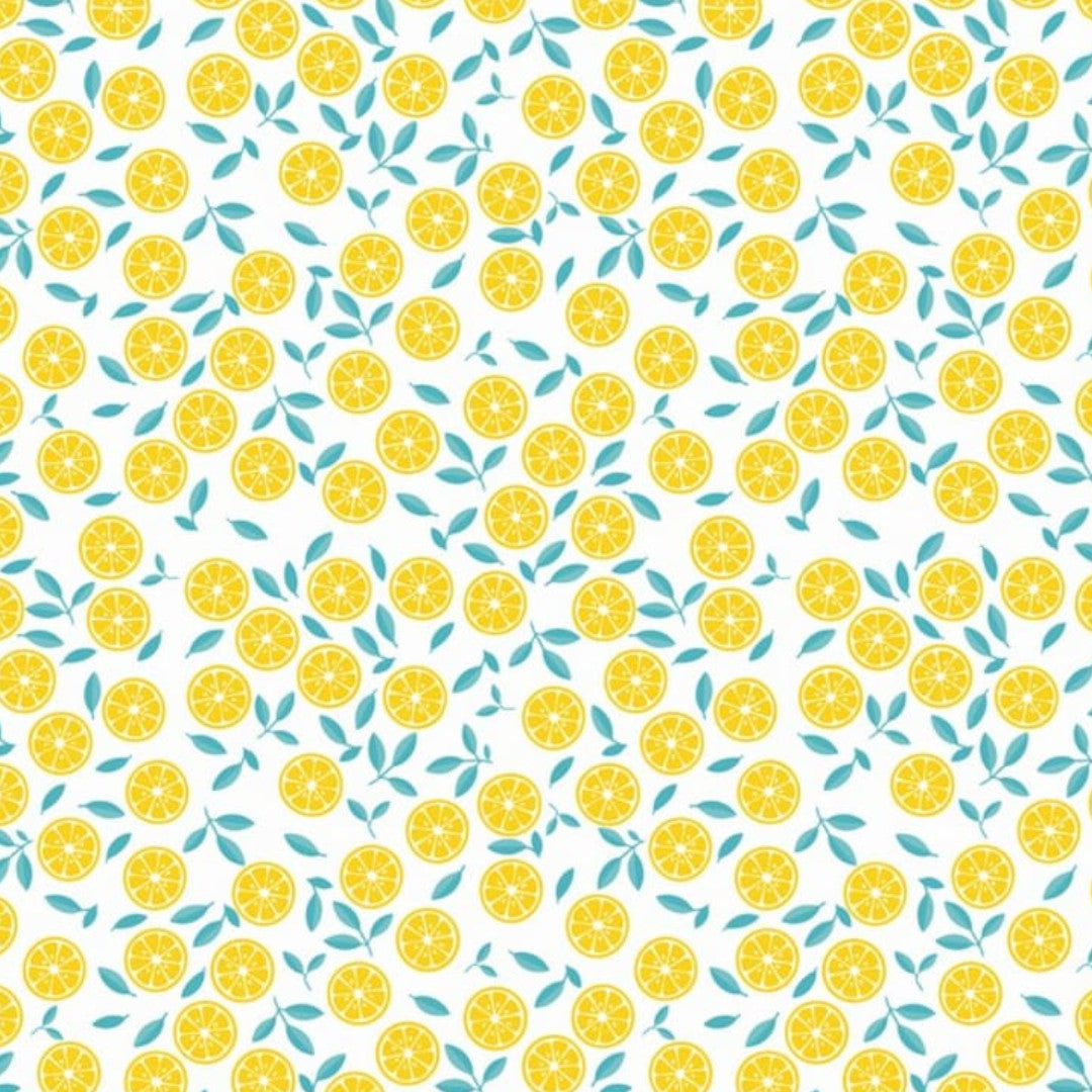 Slice Me Up Limonata – Captain Cook vaxduk med grafiskt citrusmönster mönster