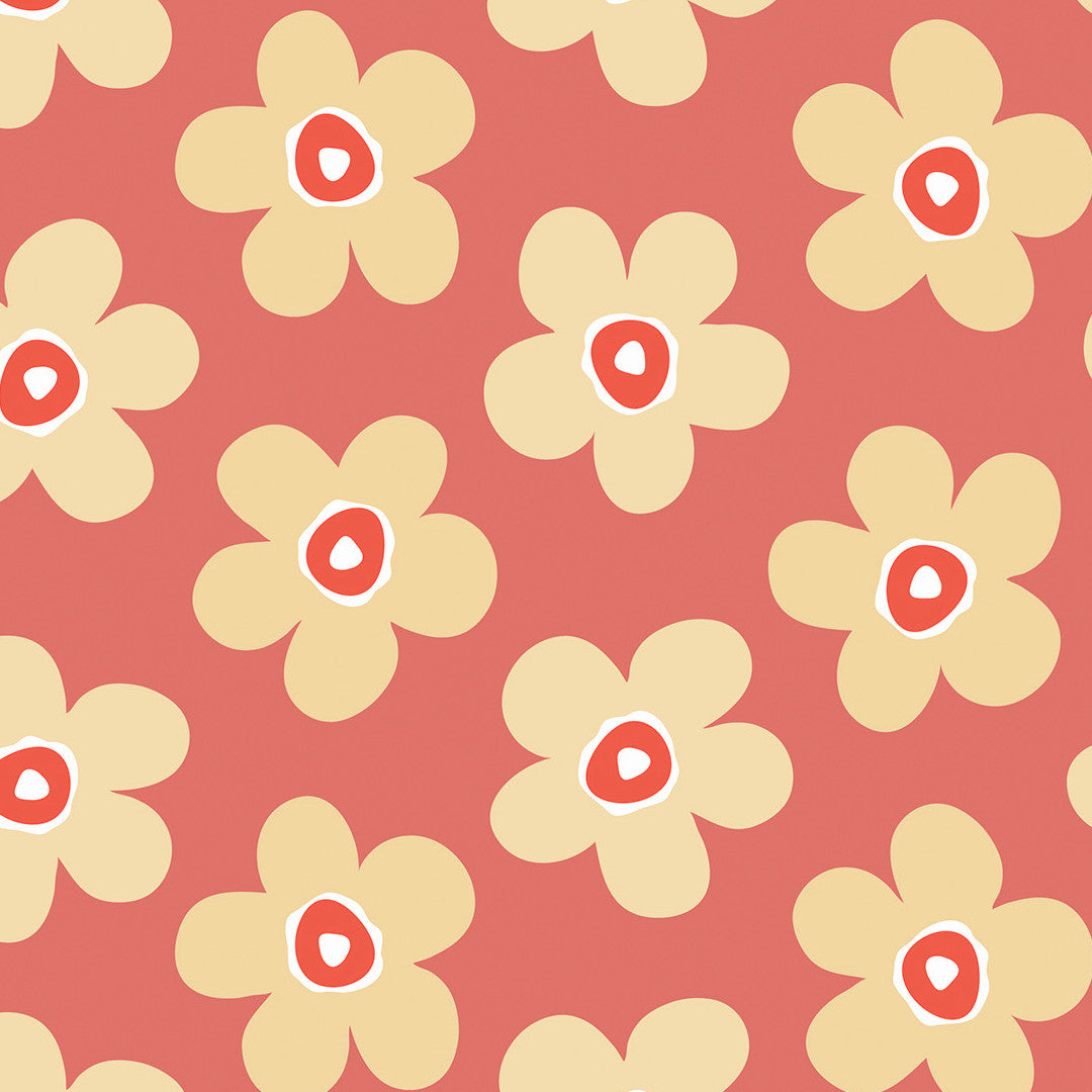 Small Big Flower Punch - Lola vaxduk med härliga blommor, mönster