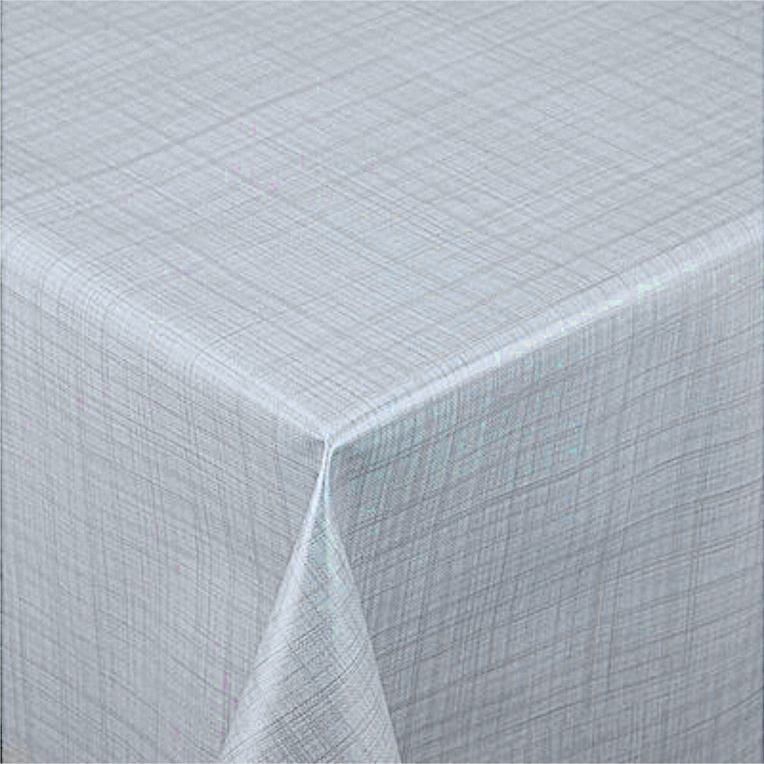 Steel Mist – Slät duk i mullvadsgrått med fint grafiskt mönster