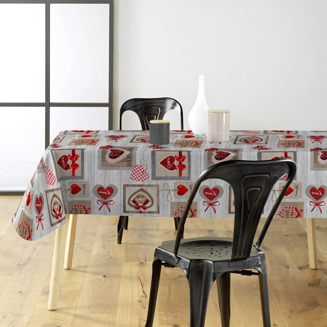 Sweet Love - Vaxduk med hjärtan, rutor och värmefulla detaljer, miljö