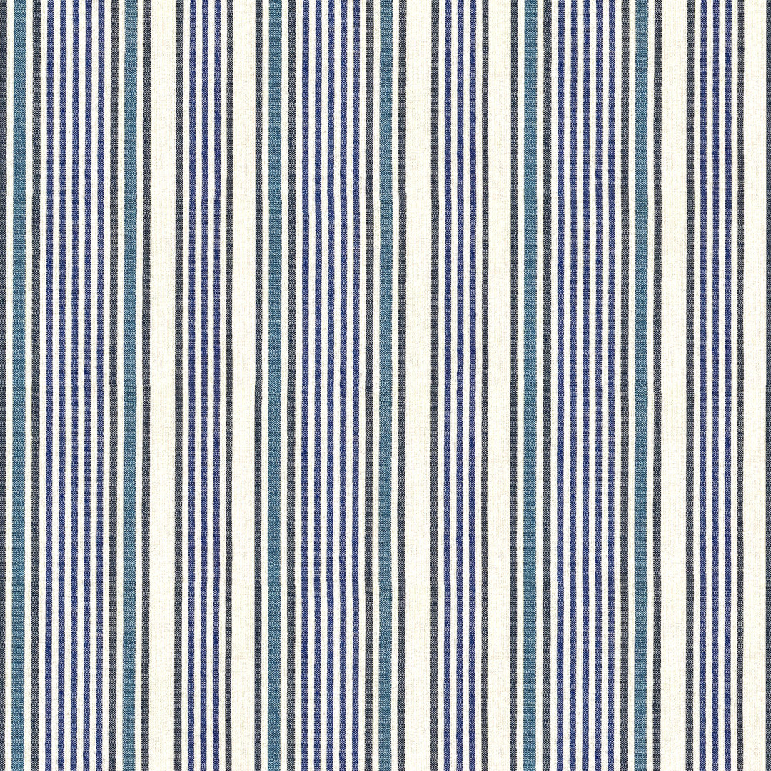 Tarsila – Textilvaxduk med blå tvärgående ränder, mönster 1
