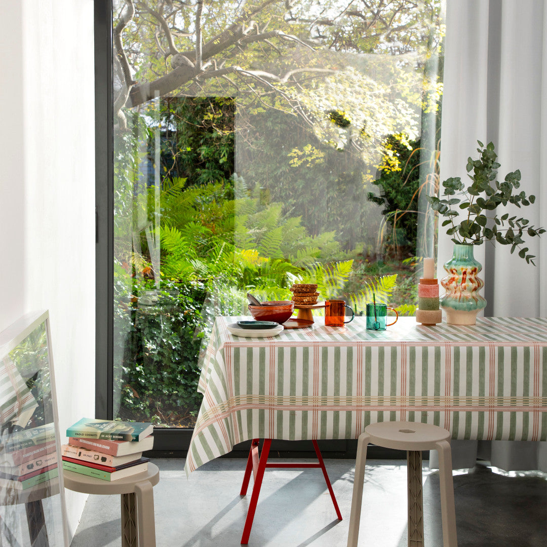 Tea Milady? Olive – Lola vaxduk med randig design, miljö