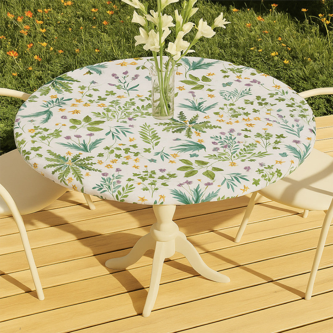 Wild Meadow - Rund vaxduk med resår