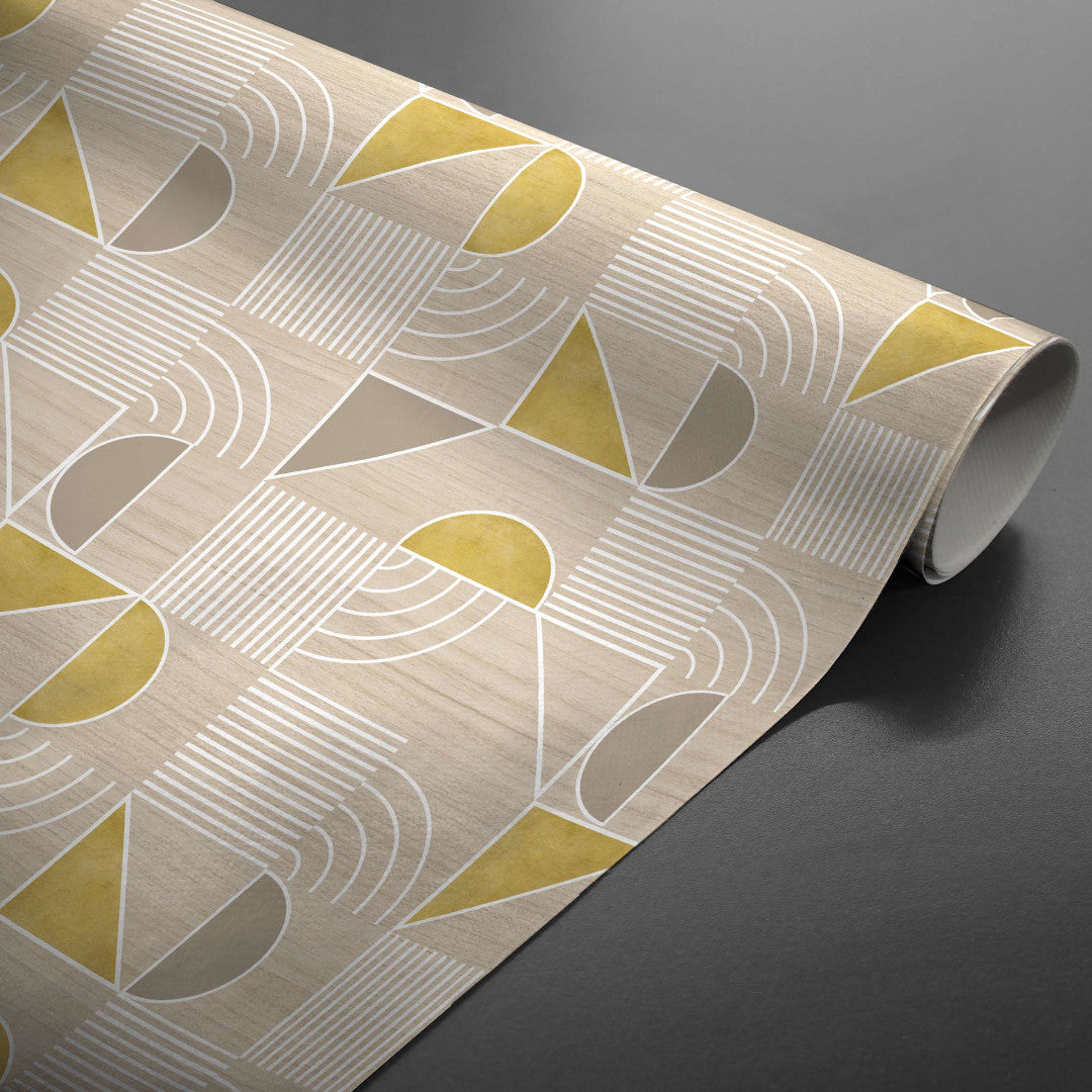 Zelda Luxury Natural - Vaxduk med grafiskt mönster, rulle