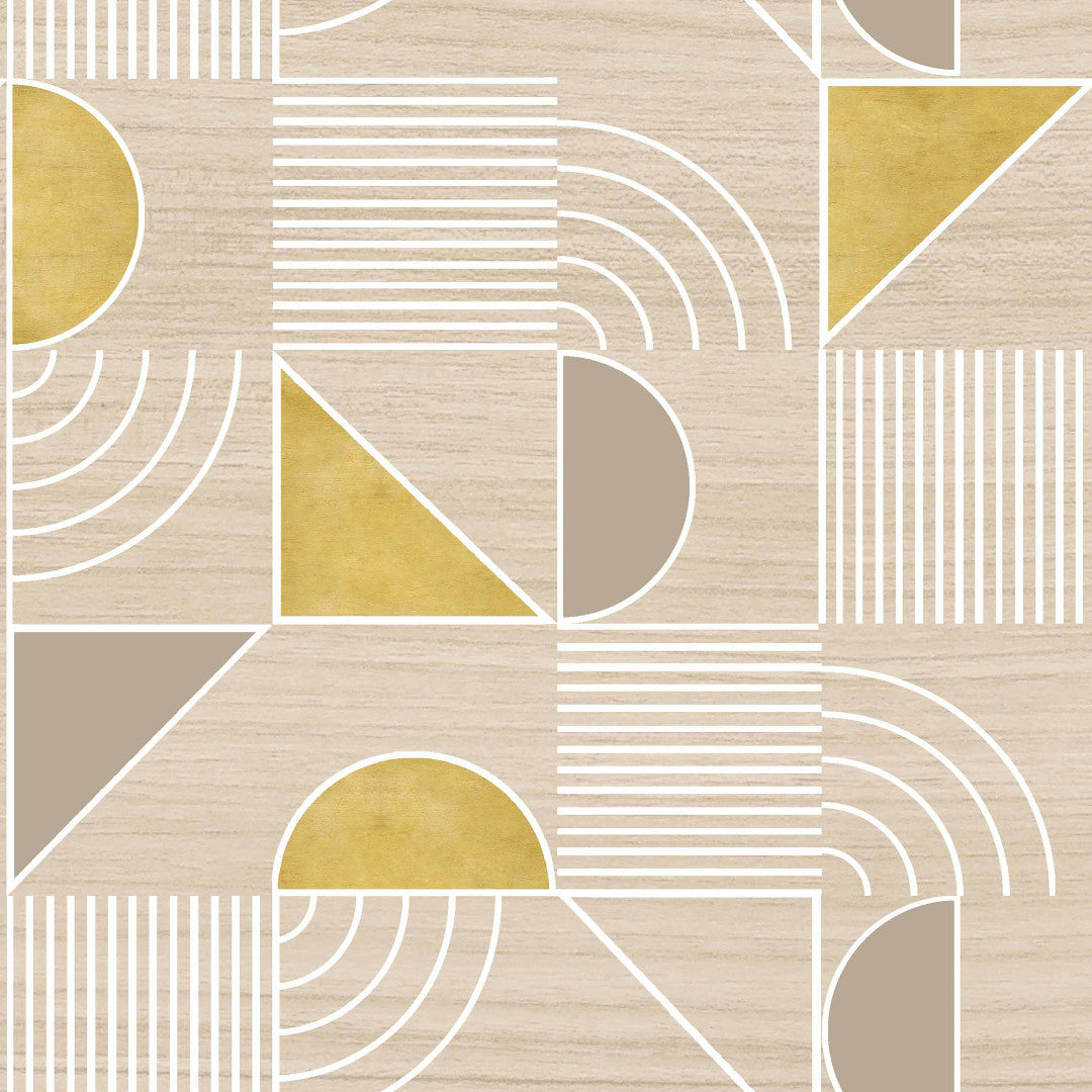 Zelda Luxury Natural - Vaxduk med grafiskt mönster,