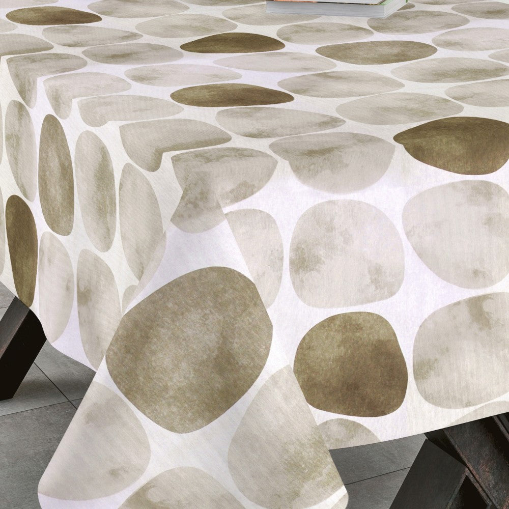 Arapoff Arena - Stonefree Retro 160 cm, textilvaxduk i vitt/beige