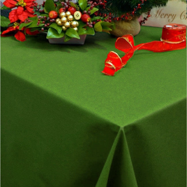 Dali grön textilvaxduk, enfärgad julduk, 140 cm bred