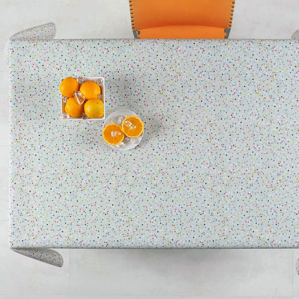 Eleganta prickar - Textilvaxduk med massor av prickar, 140 cm